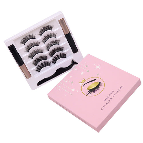 Manyetik Kirpik Eyeliner Seti Uzun Ömürlü Su Geçirmez Yeniden Kullanılabilir Kirpikler