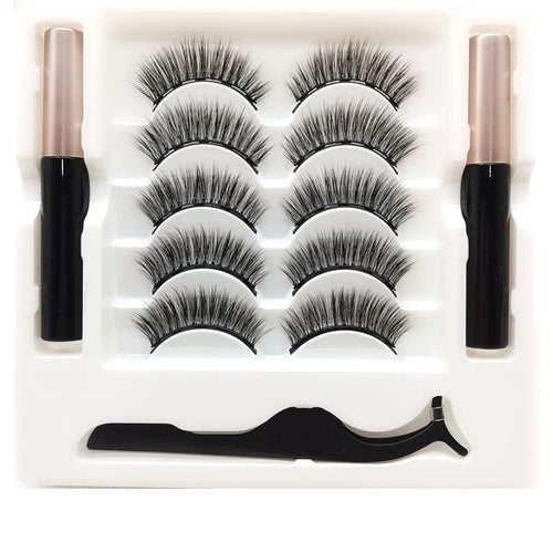 Manyetik Kirpik Eyeliner Seti Uzun Ömürlü Su Geçirmez Yeniden Kullanılabilir Kirpikler